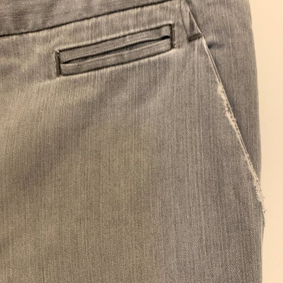 Theory Cotton/Silk Grey Wide Leg Trousers Pants Distress Pocket Size 6 - Picture 5 of 5